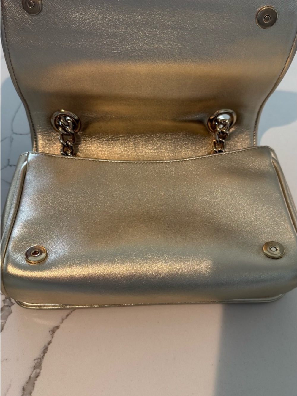 Miu Miu Gold Quilted Leather Shoulder Bag - Picture 2 of 9